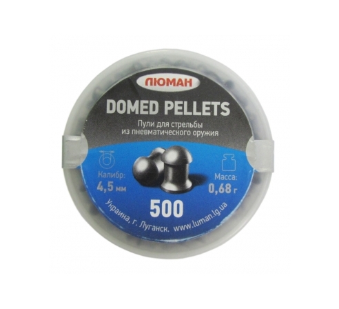 Пули пневматические Люман Domed pellets 4,5 мм (круглоголовая) 0,68 грамма (300 шт.) по низким ценам в магазине Пневмач
