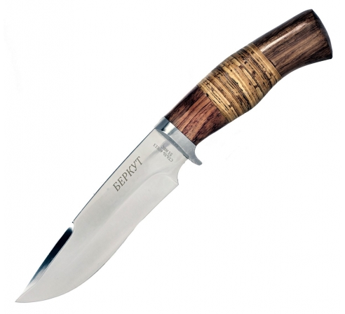 Нож Беркут R дерево+вставки кожаный чехол VD19  по низким ценам в магазине Пневмач