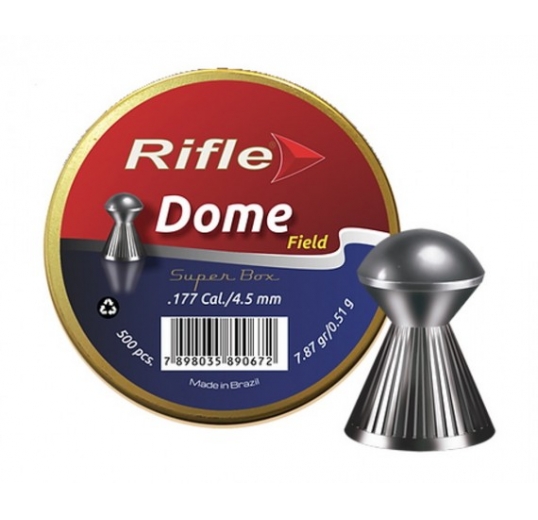 Пули пневматические RIFLE Field Series Dome 4,5 мм. 0,51 гр. 500шт. 