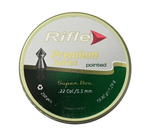Пули пневматические RIFLE Premium Series Pointed 5,5мм, 1,29г (250шт.) по низким ценам в магазине Пневмач