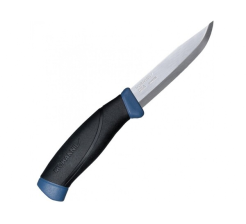 Нож Morakniv Companion Navy Blue, нержавеющая сталь, прорезиненная рукоять с синими накладками по низким ценам в магазине Пневмач
