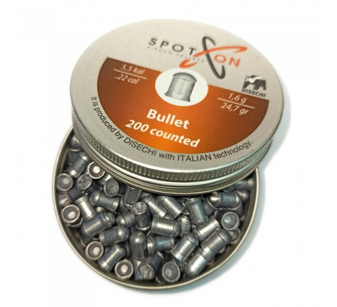Пули пневматические Spoton Bullet 5,5мм, 1,6г (200шт.) по низким ценам в магазине Пневмач