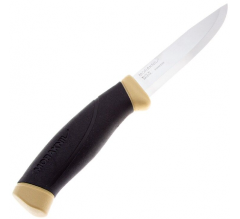 Нож Morakniv Companion Desert,  нержавеющая сталь, прорезиненная рукоять, песочный по низким ценам в магазине Пневмач
