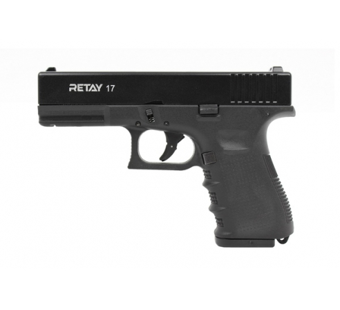 Пистолет охолощенный СХП RETAY 17 (Glock) 9mm P.A.K, черный по низким ценам в магазине Пневмач