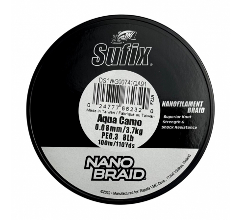 Леска плетеная SUFIX Nano Braid зеленый камуфляж 100 м 0.08 мм 3.7 кг по низким ценам в магазине Пневмач