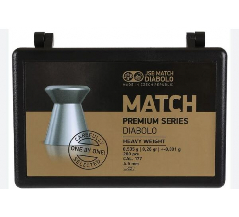 Пули пневматические JSB Match Premium Heavy 4,5мм, 0,53г (200шт.) по низким ценам в магазине Пневмач