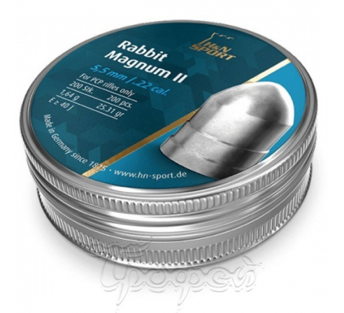 Пули пневматические H&N Rabbit Magnum II 5,5мм, 1,64г (200шт.) по низким ценам в магазине Пневмач