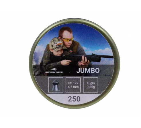 Пули пневматические Borner "Jumbo" 4,5мм, 0,65г (250шт.)  по низким ценам в магазине Пневмач