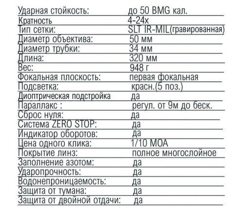 Оптический прицел DISCOVERY HD 4-24X50SFIR FFP FD34 ZS по низким ценам в магазине Пневмач