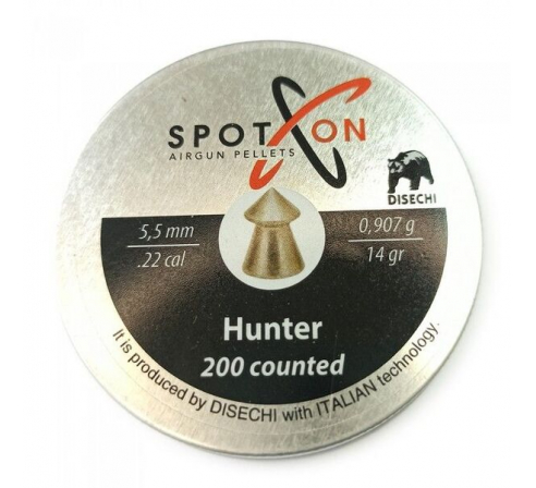 Пули пневматические Spoton Hunter 5,5мм, 0,90г (200шт.) по низким ценам в магазине Пневмач