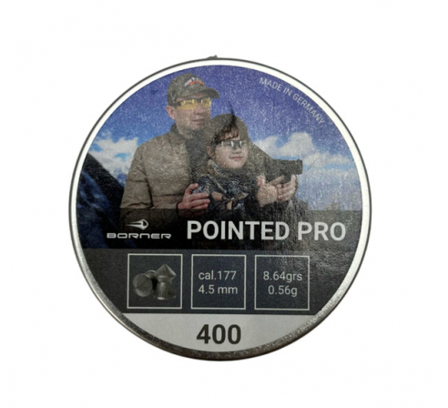 Пули пневматические Borner "Pointed PRO" 4,5мм, 0,56г (400шт.) по низким ценам в магазине Пневмач