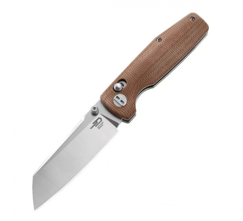 Нож Bestech Slasher сталь D2, рукоять Микарта бежевая по низким ценам в магазине Пневмач