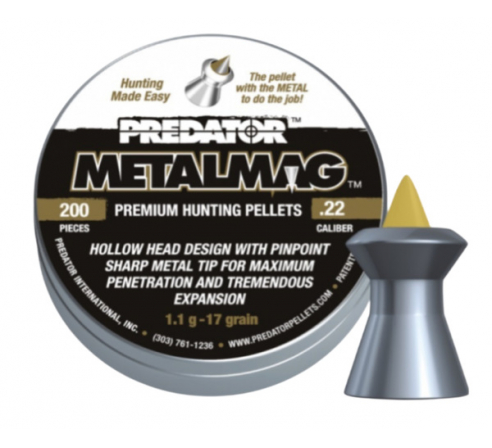 Пули пневматические PREDATOR POLYMAG Metalmag 5,5мм, 1,03г (200шт.) по низким ценам в магазине Пневмач