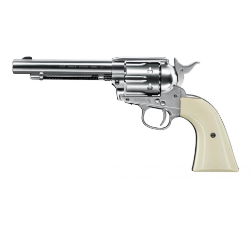 Пневматический револьвер Umarex Colt Single Action Army (SAA) .45 BB Nickel по низким ценам в магазине Пневмач