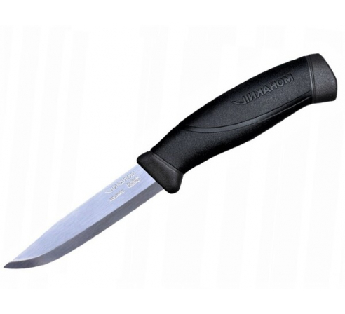 Нож Morakniv Companion Anthracite, нержавеющая сталь, прорезиненная рукоять с черными накладкам	 по низким ценам в магазине Пневмач