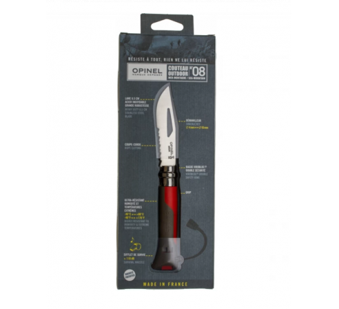 Нож Opinel 8 OUTDOOR earth red по низким ценам в магазине Пневмач