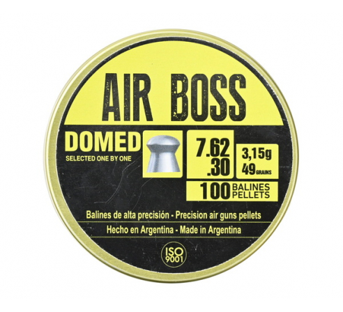 Пули пневматические APOLO Air boss Domed 7,62мм, 3,15г (100шт.) по низким ценам в магазине Пневмач