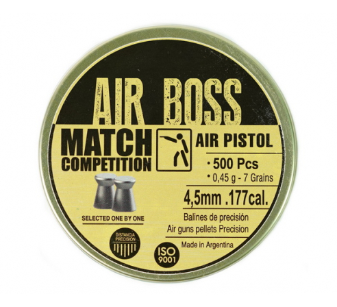 Пули пневматические Apolo Air Boss Match Pistol 4,5мм, 0,45г (500шт.) по низким ценам в магазине Пневмач