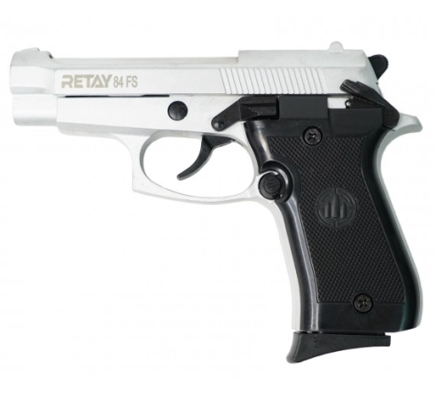 Пистолет охолощенный СХП RETAY MOD84 (beretta) 9mm P.A.K, хром по низким ценам в магазине Пневмач