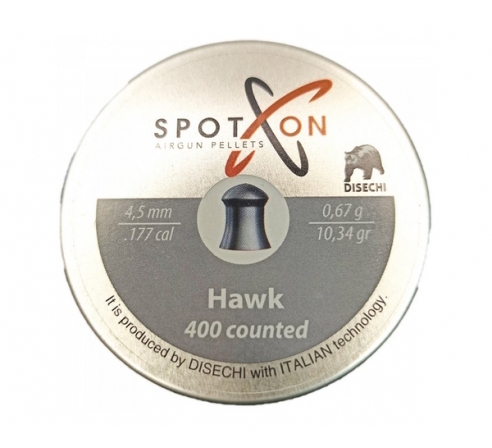 Пули пневматические Spoton Hawk 4,5мм, 0,67г (400шт.) по низким ценам в магазине Пневмач