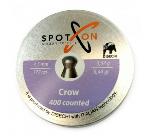 Пули пневматические Spoton Crow 4,5мм, 0,54г (400шт.) по низким ценам в магазине Пневмач