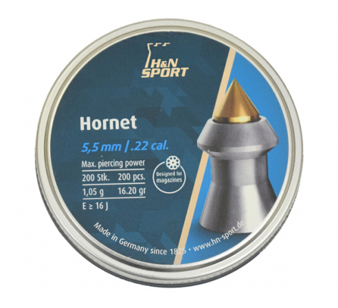 Пули пневматические H&N Hornet 5,5мм, 1,05г (200шт.) по низким ценам в магазине Пневмач