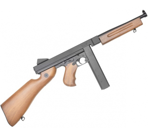 Страйкбольный автомат CYMA Thompson M1A1, металл, пластик под дерево, ЗУ, АКБ, ремень - CM033 по низким ценам в магазине Пневмач