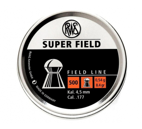 Пули пневматические Super field 4,52мм, 0,54г (500шт.) по низким ценам в магазине Пневмач