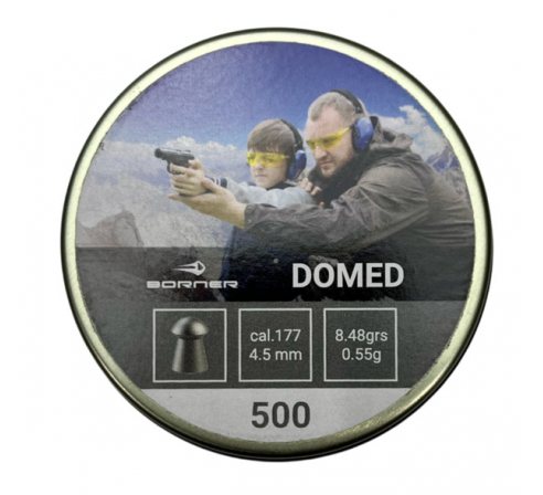 Пули пневматические Borner "Domed" 4,5мм, 0,55г (500шт.) по низким ценам в магазине Пневмач