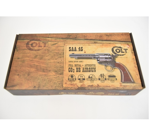 Пневматический револьвер Colt SAA 45 BB blued, кал. 4,5мм  по низким ценам в магазине Пневмач