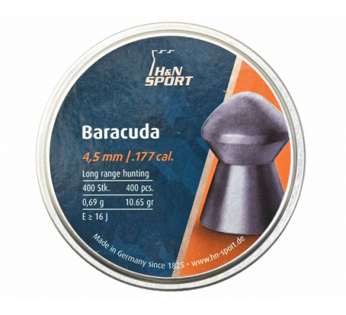 Пули пневматические H&N Baracuda 4,5мм, 0,64г (400шт.) по низким ценам в магазине Пневмач