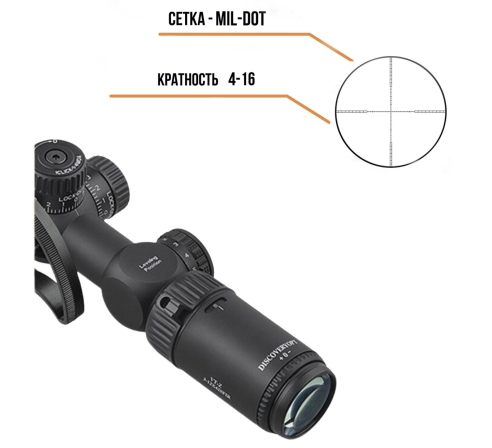 Оптический прицел DISCOVERY VT-Z 4-16X42SFIR FW25 по низким ценам в магазине Пневмач