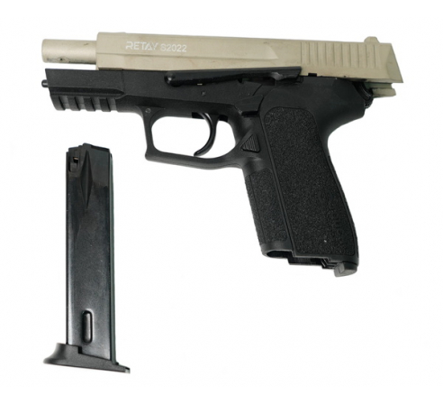 Пистолет охолощенный СХП RETAY S2022, (Sig Sauer), кал. 9mm. P.A.K, сатин по низким ценам в магазине Пневмач