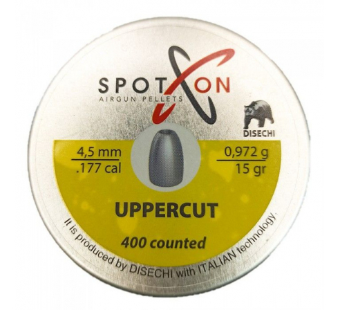 Пули пневматические Spoton Upper Cut 4,5мм, 0,97г (400шт.) по низким ценам в магазине Пневмач