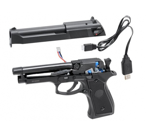 Пистолет страйкбольный M92, CYMA, AEP, зарядка через USB (CM126S) по низким ценам в магазине Пневмач