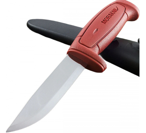 Нож Morakniv Basic 511 углеродистая сталь, пластиковая ручка (красная) по низким ценам в магазине Пневмач
