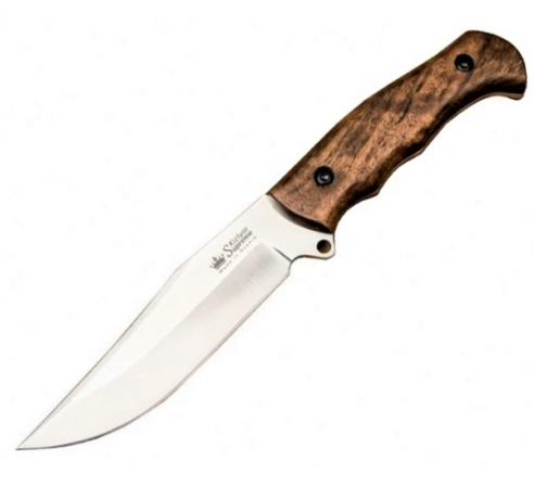 Нож Kizlyar Supreme Caspian AUS-8 SW (Stonewash, Дерев. рукоять, Кожаный чехол) по низким ценам в магазине Пневмач