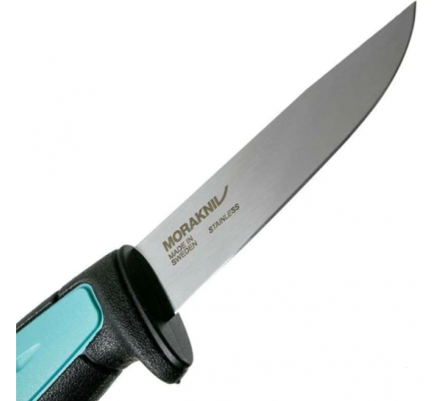 Нож Morakniv Flex, нержавеющая сталь, резиновая ручка со светло-синей вставкой по низким ценам в магазине Пневмач