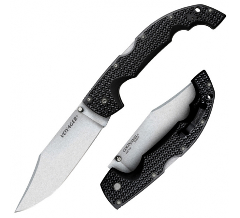 Нож Cold Steel 29AXC Voyager Clip 5 Plain Edge, сталь AUS10A по низким ценам в магазине Пневмач