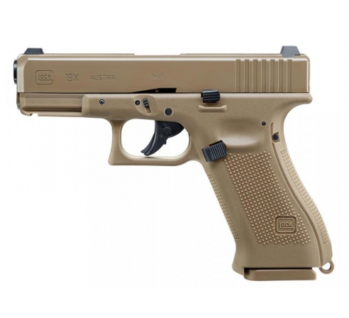 Пневматический пистолет Umarex Glock-19X  (метал,ВВ, Coyote-песок) 4,5 мм по низким ценам в магазине Пневмач