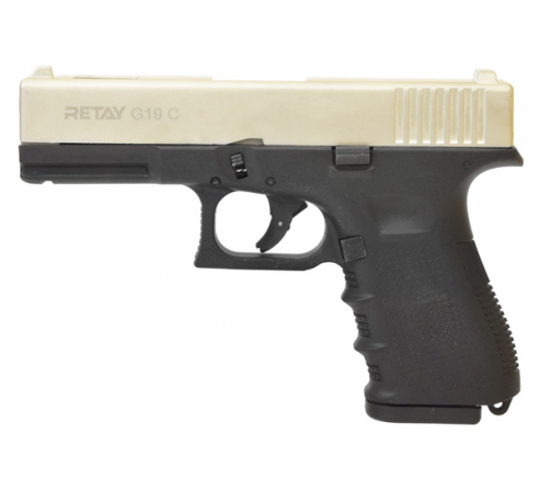Пистолет охолощенный СХП RETAY G19C (Glock) 9mm P.A.K, сатин по низким ценам в магазине Пневмач