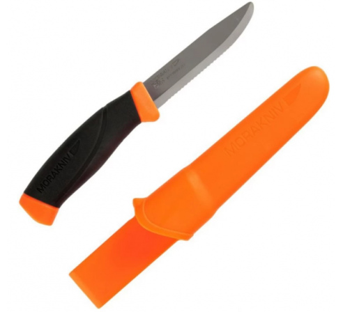 Нож Morakniv Companion F Rescue серрейтор, нержавеющая сталь, прорезиненная рукоять по низким ценам в магазине Пневмач