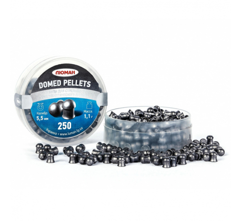 Пули пневматические Люман Domed Pellets 5,5мм, 1,1г (250шт.)	 по низким ценам в магазине Пневмач