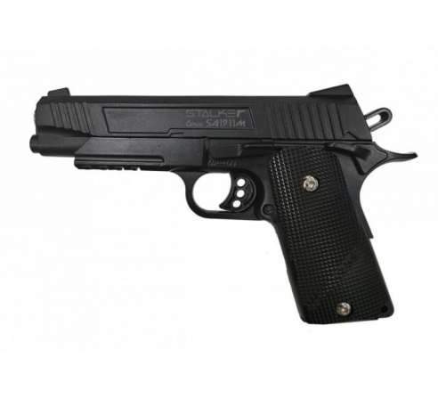 Пневматический пистолет спринговый Stalker SA1911M Spring (аналог Colt1911 Rail) 6мм по низким ценам в магазине Пневмач