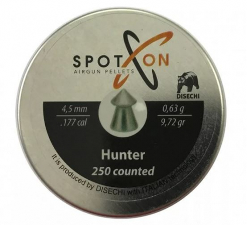 Пули пневматические Spoton Hunter 4,5мм, 0,63г (250шт.) по низким ценам в магазине Пневмач