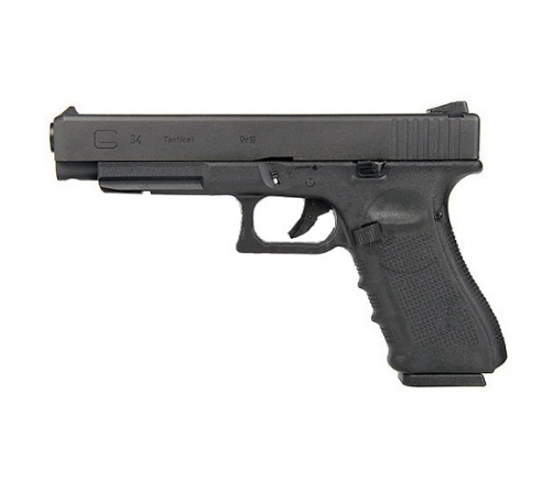 Страйкбольный пистолет WE GLOCK-34 gen4, металл слайд, сменные накладки, WE-G008B-BK по низким ценам в магазине Пневмач