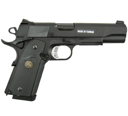Пистолет страйкбольный KJW COLT M1911 M.E.U. GBB, GAS, черный, металл (KP-07) по низким ценам в магазине Пневмач