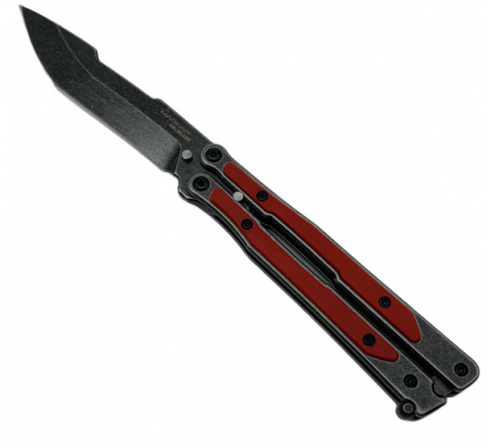 Бабочка (балисонг) Mr.Blade "MADCAP" red , black s/w по низким ценам в магазине Пневмач