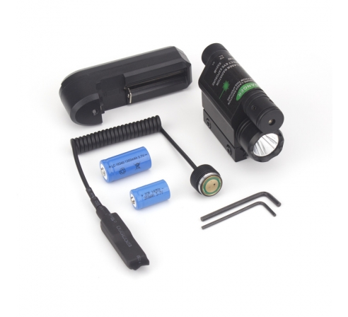 Лазерный целеуказаель (ЛЦУ) + подствольный фонарь RealArm BST-7 зел. по низким ценам в магазине Пневмач