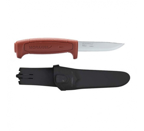Нож Morakniv Basic 511 углеродистая сталь, пластиковая ручка (красная) по низким ценам в магазине Пневмач